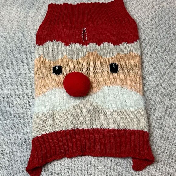 NEW Dog Christmas Sweater Size Small NWOT Santa Red Holiday Gift Cute - Picture 1 of 5